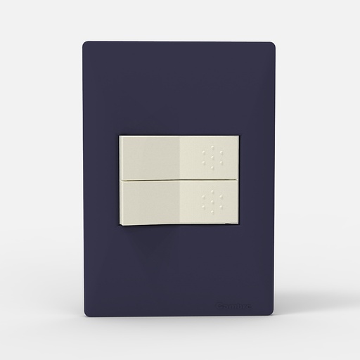 [CAM4202] TAPA 2 MODULOS SIGLO XXII AZUL