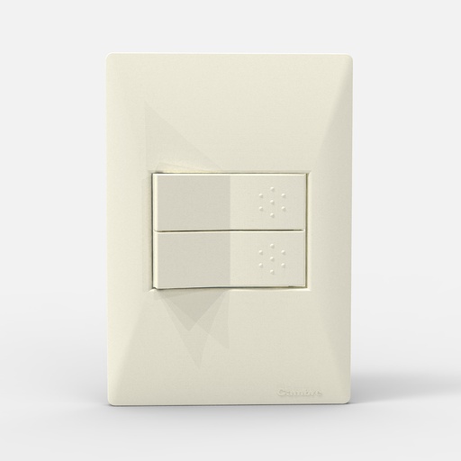 [CAM4502] TAPA 2 MODULOS SIGLO XXII BLANCA