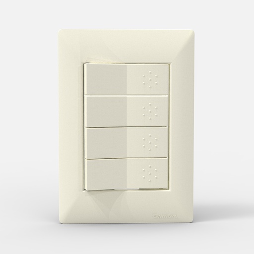 [CAM4504] TAPA 4 MODULOS SIGLO XXII BLANCA