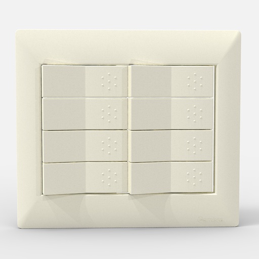 [CAM4508] TAPA 8 MODULOS SIGLO XXII BLANCA