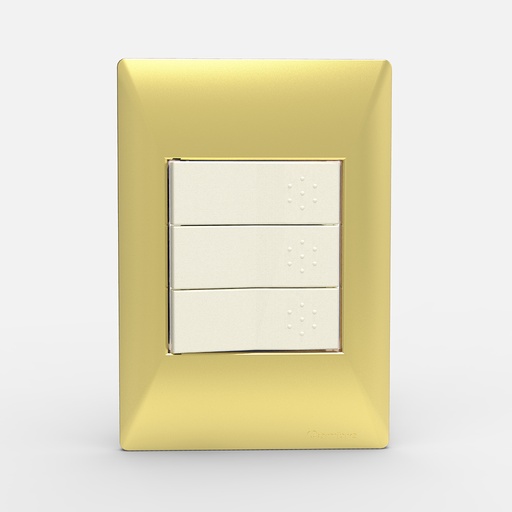 [CAM4803] TAPA 3 MODULOS SIGLO XXII ORO