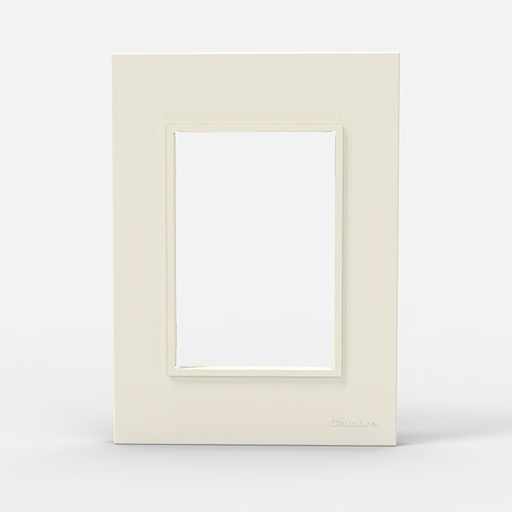 [CAM4950] TAPA Y DISTANCIADOR BAUHAUS BLANCA CON RIBETE