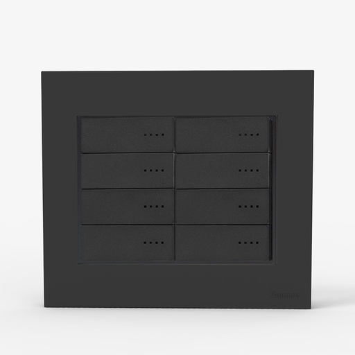 [CAM4974] TAPA Y DISTANCIADOR BAUHAUS 8 MODULOS GRIS