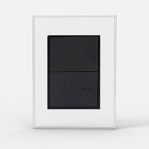 [CAM4962] TAPA Y DISTANCIADOR BAUHAUS VIDRIO BLANCO