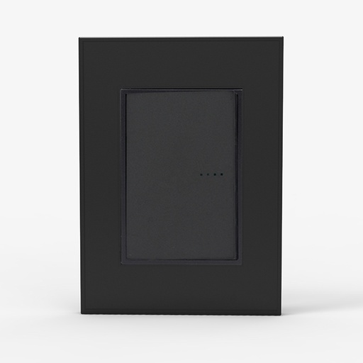 [CAM4965] TAPA Y DISTANCIADOR BAUHAUS VIDRIO NEGRA