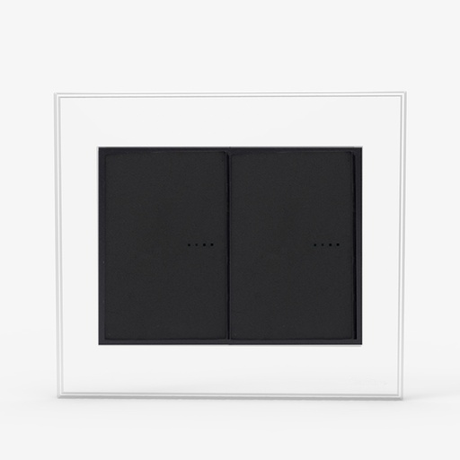 [CAM4972] TAPA Y DISTANCIADOR BAUHAUS 8 MOD. VIDRIO BLANCO