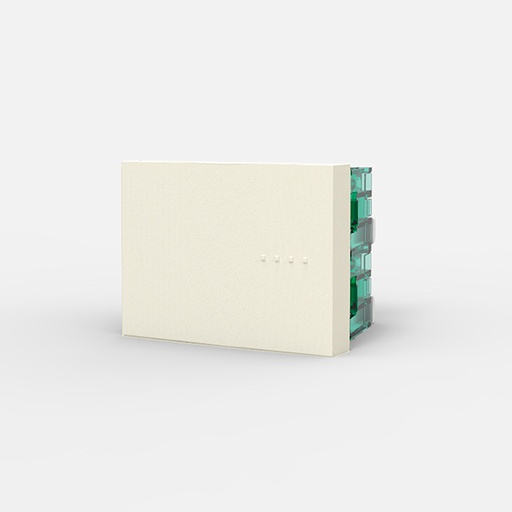 [CAM6021] MODULO COMBINACION, TECLA DOBLE, BAUHAUS - BLANCA