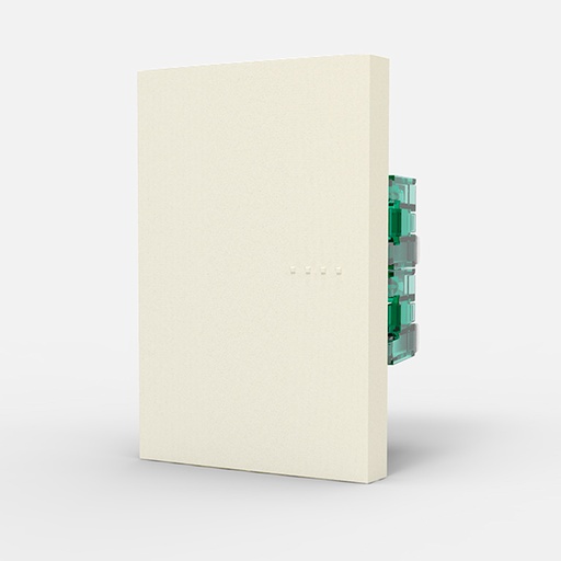 [CAM6041] MODULO COMBINACION, TECLA CUADRUPLE, BAUHAUS - BLANCA