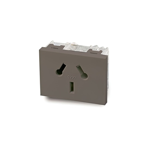 [CAM7909] MOD.TOMA BIP.+ BIP. C/TIERRA - GRIS