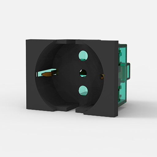 [CAM7917] MODULO TOMA SCHUKO 16A. - GRIS