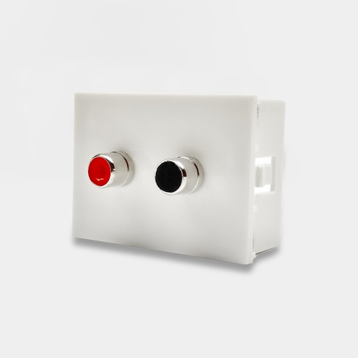 [CAM6948] MODULO CONECTOR TOMA PARLANTE RCA - BLANCA