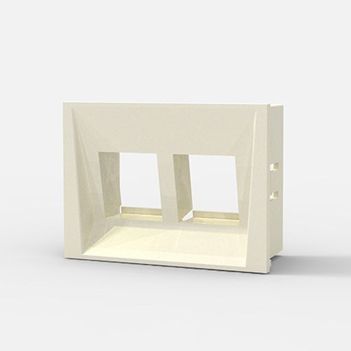 [CAM6974] CAJA DE ALOJE DOBLE PARA MOD.RJ45 Y RJ11 - BLANCA