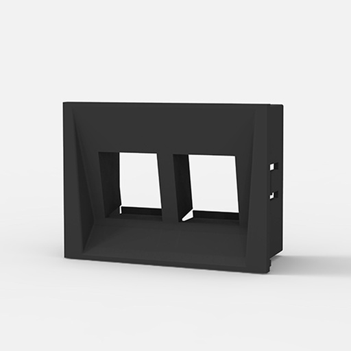 [CAM7974] CAJA DE ALOJE DOBLE PARA MOD.RJ45 Y RJ11 - GRIS