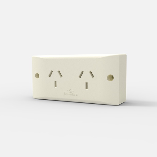 [CAM4199] TOMA DOBLE EXTERIOR - C/SIST. PREFIT - BLANCO