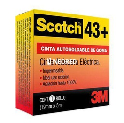 [MMM62459] 3M™ Scotch™ Cinta Autosoldable 43+, Baja Tensión, 19mm x 5M