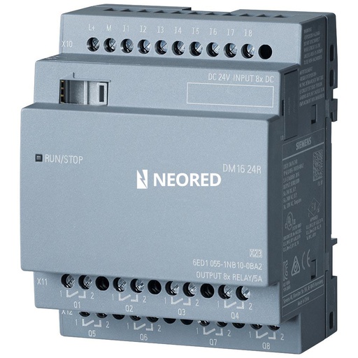 [SIE6ED1055-1NB10-0BA2] LOGO! Módulo de E/S Digitales, DM16 24R (8 DI en 24VDC, 8 DO Relé)