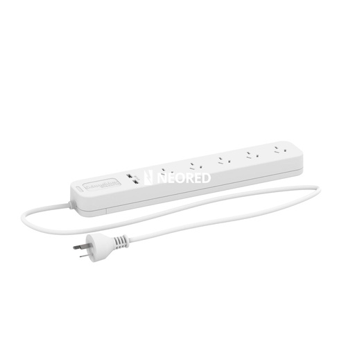 [SCHWDA42523] PROLONGADOR MULTIPLE 10A 250V 2 USB 3.1A 3MTS