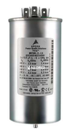 [LOC1130400020] Capacitor trifásico EPCOS 2kvar x 3 x 400V 63 x 129mm