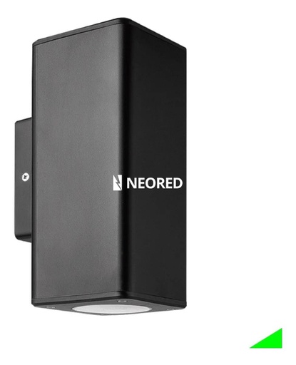 [CORAECN-X2] ARTEFACTO DE APLICAR EXTERIOR CUADRADO, COLOR NEGRO, BIDIRECCIONAL, IP54, AC100240V, GU10, 9W MAX