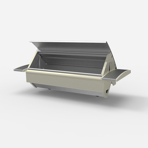 [CAM1950] ESTACION P/ESCRITORIO MULTICONEXION EN ALUMINIO NATURAL-CUERPO BLANCO