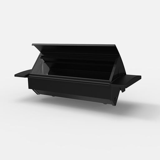 [CAM1953] ESTACION P/ESCRITORIO MULTICONEXION EN ALUMINIO NEGRO-CUERPO NEGRO