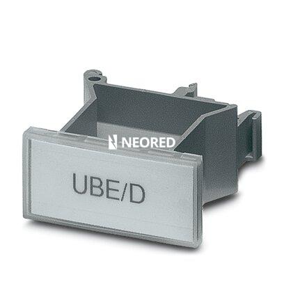 [PHO0800307] Soporte índice para regletas de bornes,  para la señalización de grupos de bornes, para montaje sobre regleta de bornes NS 32 o NS 35/7,5, superficie útil: 44 x 7 mm