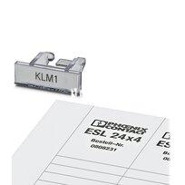 [PHO0809382] Marcador de regletas de bornes y tiras de rotulación ESL..., empléese con los soportes finales E/UK o CLIPFIX35, superficie útil de la tira de rotulación: 24 x 4 mm