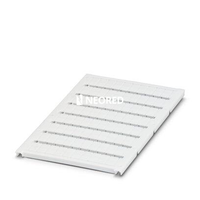 [PHO0818085] Marcador para bornes, Estera, blanco, sin rotular, rotulable con: BLUEMARK ID, BLUEMARK ID COLOR, BLUEMARK CLED, BLUEMARK LED, CMS-P1-PLOTTER, PLOTMARK, clase de montaje: encajar en ranura para índice alta, para ancho de borne: 6,2 mm, superficie útil: 5,