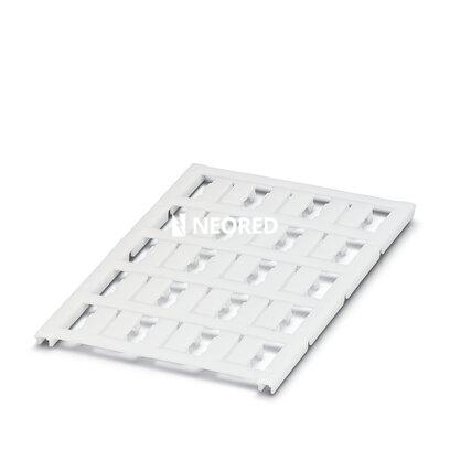 [PHO0818182] Marcador de conductores, Estera, blanco, sin rotular, rotulable con: BLUEMARK ID, BLUEMARK ID COLOR, BLUEMARK CLED, BLUEMARK LED, CMS-P1-PLOTTER, PLOTMARK, clase de montaje: enganchar, rango de diámetro de cable: 2,8 - 4,4 mm, superficie útil: 15 mm x 5,5