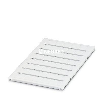 [PHO0819194] Marcador para bornes, Estera, blanco, sin rotular, rotulable con: BLUEMARK ID, BLUEMARK ID COLOR, BLUEMARK CLED, BLUEMARK LED, CMS-P1-PLOTTER, PLOTMARK, clase de montaje: encajar en ranura para índice alta, para ancho de borne: 12 mm, superficie útil: 11,