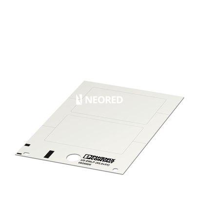 [PHO0828806] Rótulo de plástico, Tarjeta, blanco, sin rotular, rotulable con: THERMOMARK PRIME, THERMOMARK CARD, BLUEMARK ID, BLUEMARK ID COLOR, clase de montaje: pegado, superficie útil: 85,6 x 54 mm