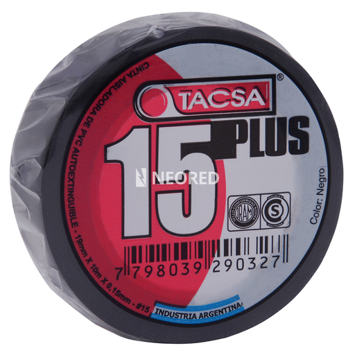 [TACPTTACSA015N] Cinta Aisladora de PVC 19mm x 10m x 0.15mm Negro