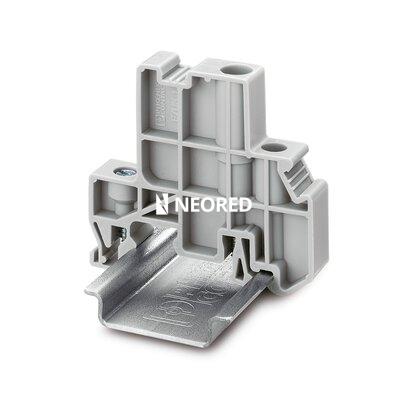 [PHO1201413] Soporte final, para el apoyo final de los bornes de doble piso y de tres pisos, anchura: 10 mm, color: Gris