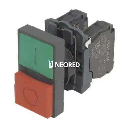[CNCXB5-AL8425] PULSADOR DOBLE VERDE/ROJO PLASTICO SALIENTE (SIN CONTACTOS)