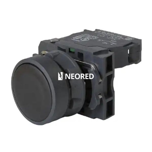 [CNCXB5-AA21] PULSADOR PLASTICO RASANTE NEGRO (1 NA)