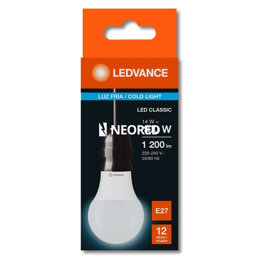 [LED7024310] BULBO CLASSIC A60 14W E27 FRIA