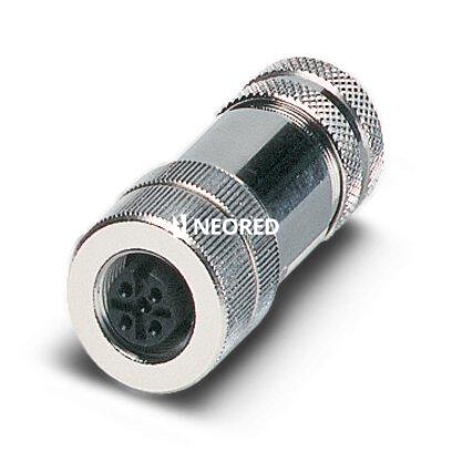 [PHO1508365] Conector para sistema de bus, 5-polos, apantallado, Hembra de conexión recto M12, codificado A, Conexión por tornillo, material de moleteado: Fundición inyectada de cinc, niquelada, prensaestopas Pg9, diámetro exterior del cable 6,5 mm ... 8,5 mm