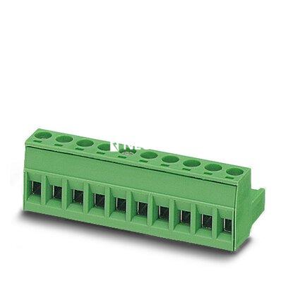[PHO1757048] Conector para placa de circuito impreso, corriente nominal: 12 A, tensión de dimensionamiento (III/2): 320 V, número de polos: 5, paso: 5,08 mm, tipo de conexión: Conexión por tornillo con cápsula de tracción, color: verde, superficie contactos: Estaño