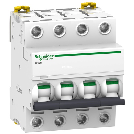 [SCHA9F75416] Interruptor Termomagnético - iC60N - Tetrapolar - 16A - Curva D - 10kA