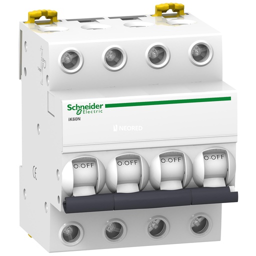 [SCHA9K24406] Interruptor Termomagnético - iK60 - Tetrapolar - 6A - Curva C - 6kA