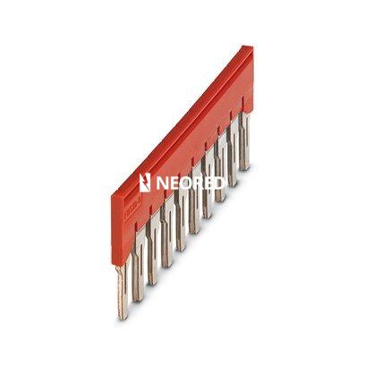 [PHO3030323] Puente enchufable, paso: 8,2 mm, anchura: 80,3 mm, número de polos: 10, color: rojo