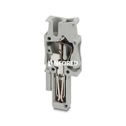 [PHO3043043] Conector, tensión nominal: 500 V, corriente nominal: 24 A, tipo de conexión: Conexión por resorte, Conexión enchufable, número de conexiones: 1, número de polos: 1, sección:0,08 mm² - 4 mm²,  AWG: 28 - 12, anchura: 5,2 mm, altura: 39 mm, color: gris