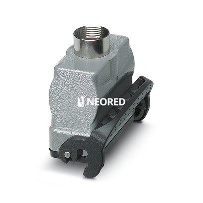 [PHO1460305] Carcasa de acoplamiento HEAVYCON B16, con bloqueo longitudinal, altura 82 mm, con tubuladura 1x M32, salida de cables recta