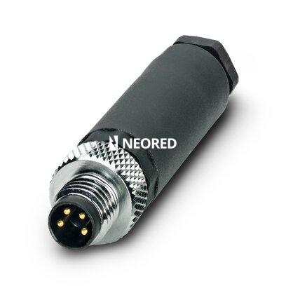 [PHO1501265] Conector, 4-polos, Conector macho recto M8, codificado A, Conexión por tornillo, material de moleteado: Latón, niquelado, diámetro exterior del cable 3,5 mm ... 5 mm