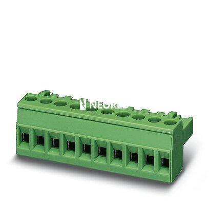 [PHO1840337] Conector para placa de circuito impreso, corriente nominal: 8 A, tensión de dimensionamiento (III/2): 160 V, número de polos: 18, paso: 3,81 mm, tipo de conexión: Conexión por tornillo con cápsula de tracción, color: verde, superficie contactos: Estaño