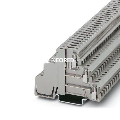 [PHO2774237] Borne para detectores/actuadores, tipo de conexión: Conexión por tornillo, sección: 0,2 mm² - 4 mm², AWG: 24 - 12, anchura: 6,2 mm, color: gris, clase de montaje: NS 35/7,5, NS 35/15