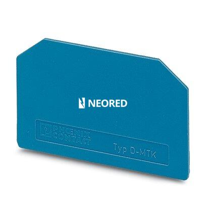 [PHO3101090] Tapa final, longitud: 46,2 mm, anchura: 1 mm, altura: 28,3 mm, color: azul