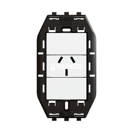 [JEL57007/2] 1 Tomacorriente Bipolar + Tierra 250Vca - 10A Normalizado