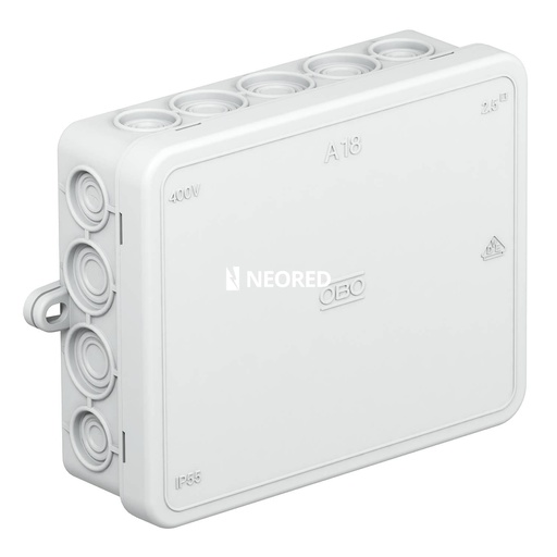 [FMN2000410] Caja paso  125x 100x 40mm PVC GRI IP55