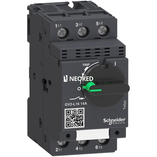 [SCHGV2L16] Guardamotor Magnético 3P X 14A con Poder Corte de 50KA 